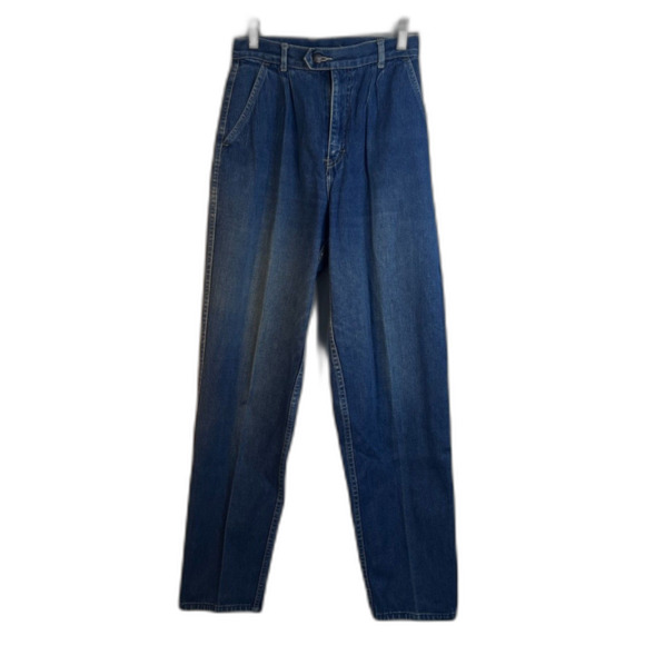212 Exchange Retro Y2K Denim Jeans Pleated Waist High Rise 80s 90s Size 0 VTG - Picture 12 of 13